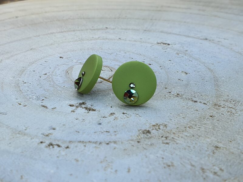 Серьги 1.5 см с кристаллами Сваровски